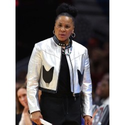 March Madness Dawn Staley Silver Leather Jacket